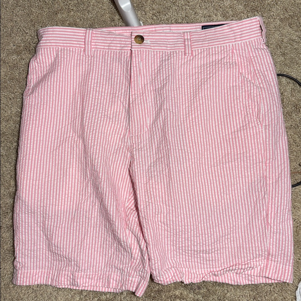 Vineyard Vines Pink and White Striped Shorts